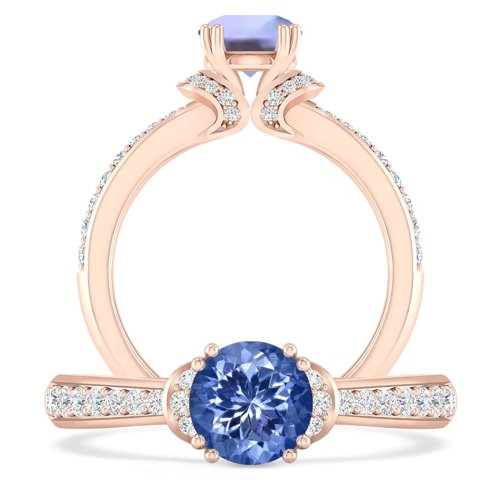 Rose Gold - Tanzanite