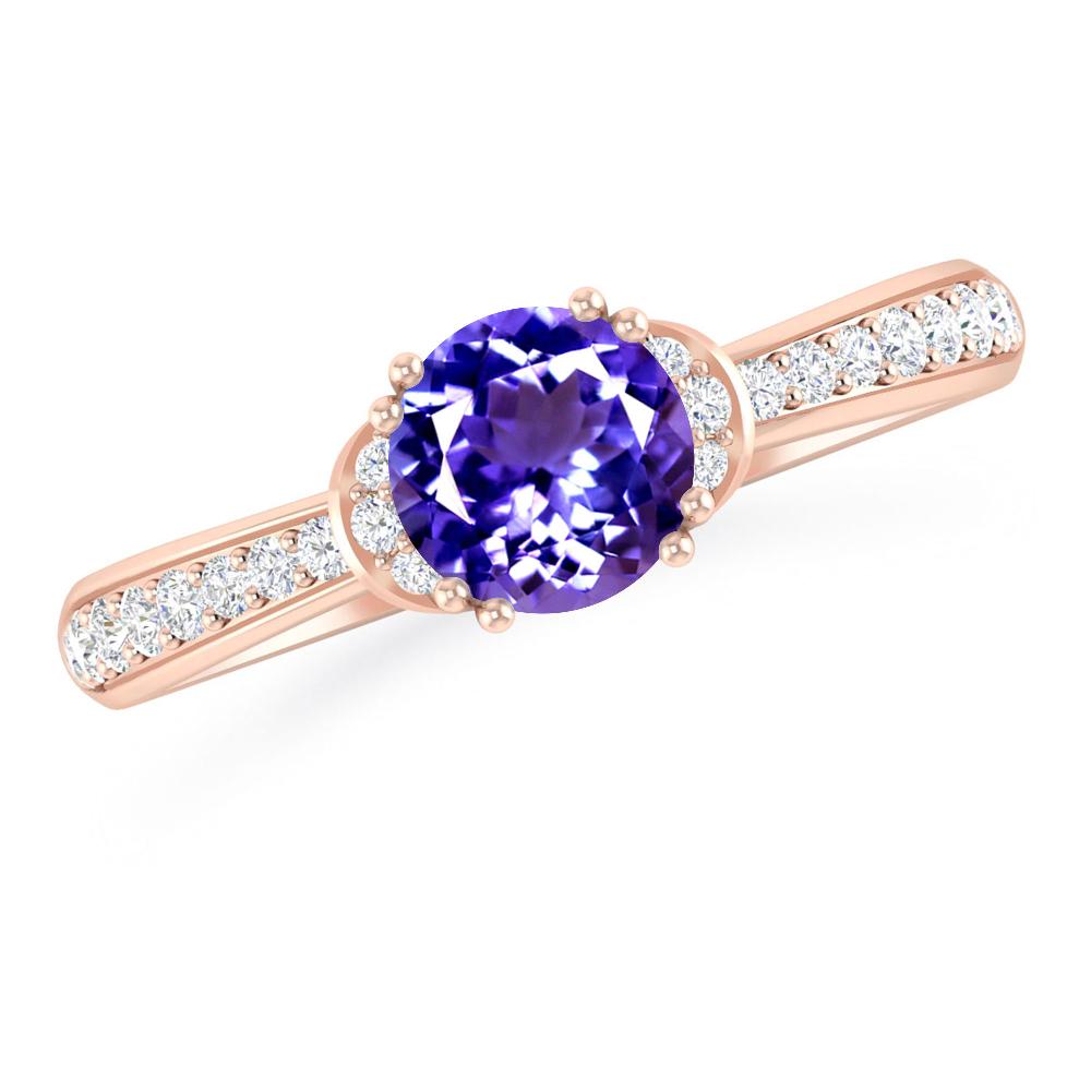 Rose Gold - Tanzanite