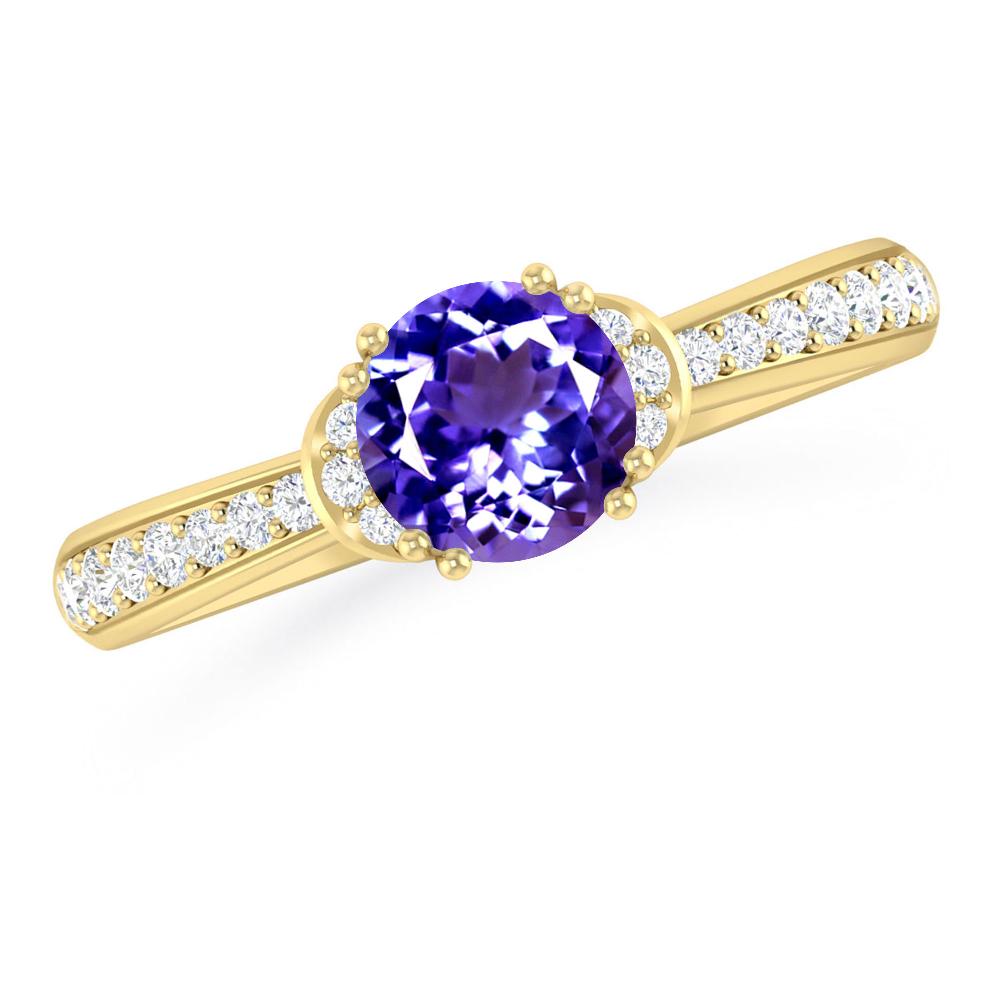 Yellow Gold - Tanzanite