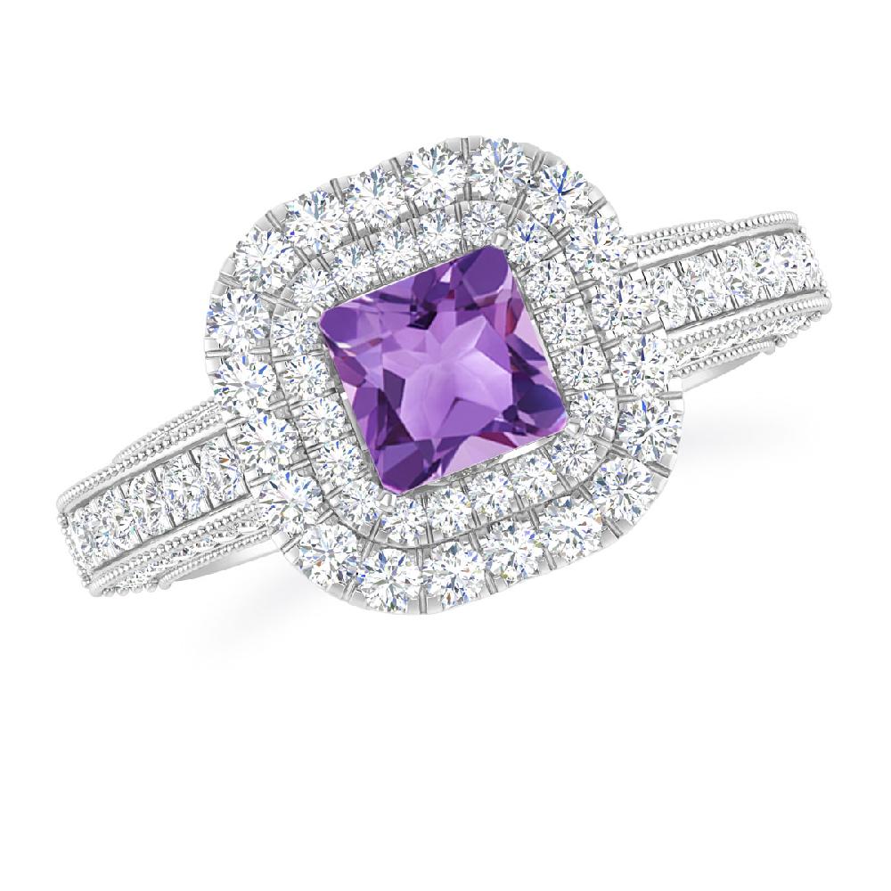 White Gold - Amethyst