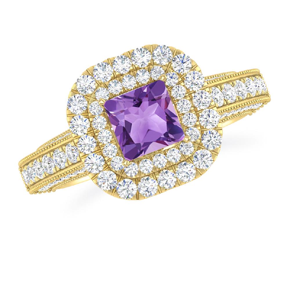 Yellow Gold - Amethyst
