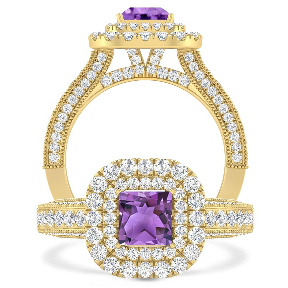 Yellow Gold - Amethyst