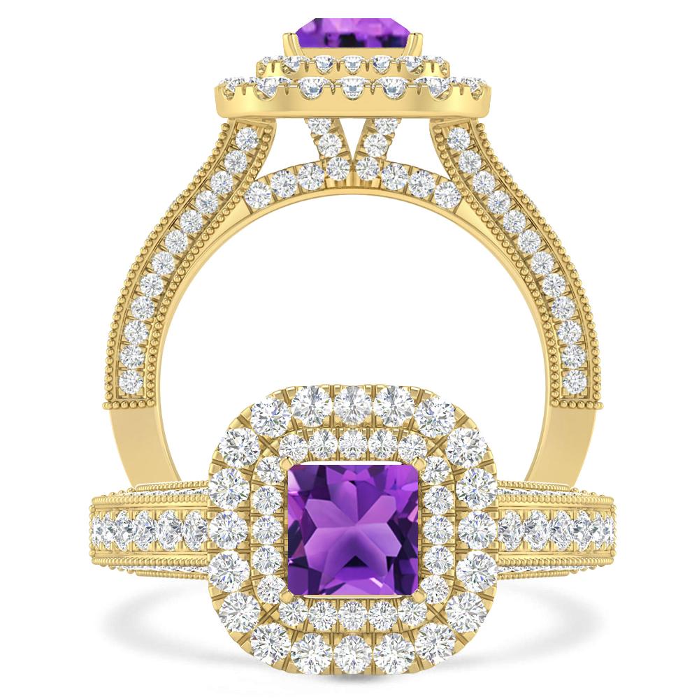 Yellow Gold - Amethyst