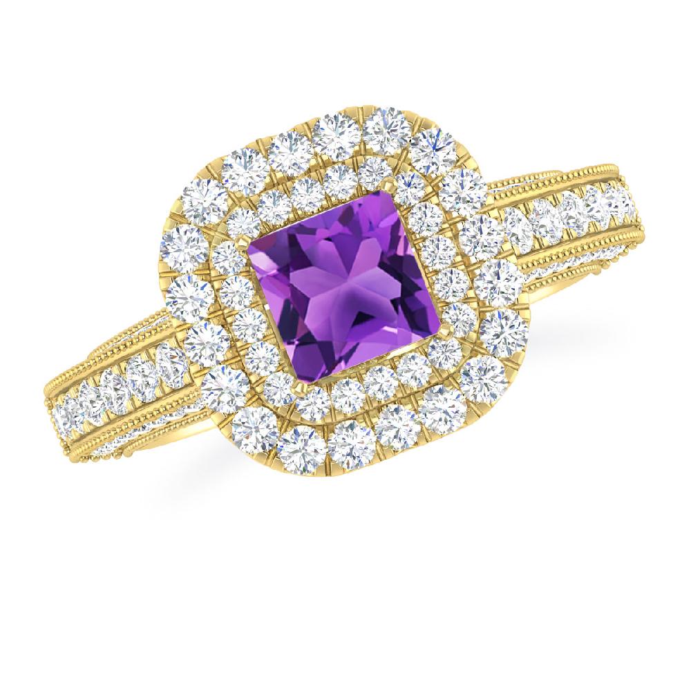 Yellow Gold - Amethyst