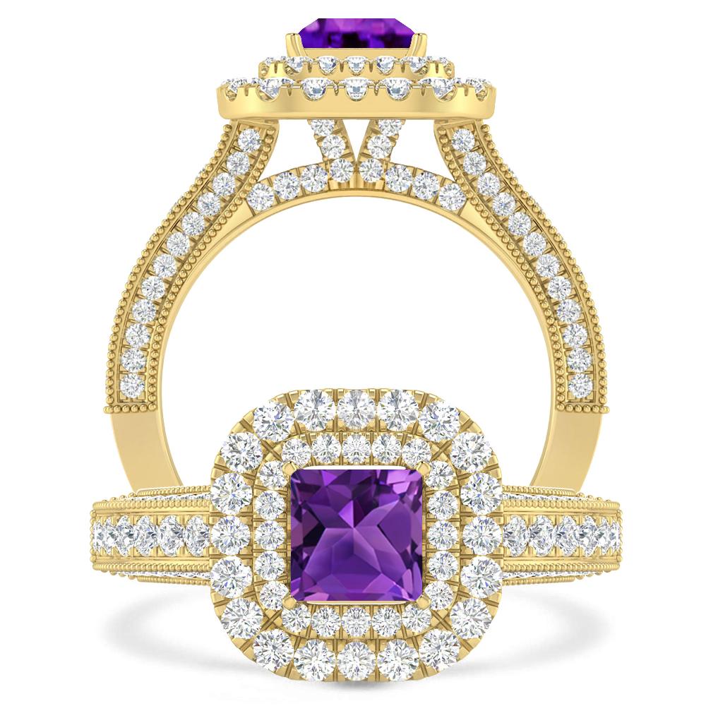 Yellow Gold - Amethyst