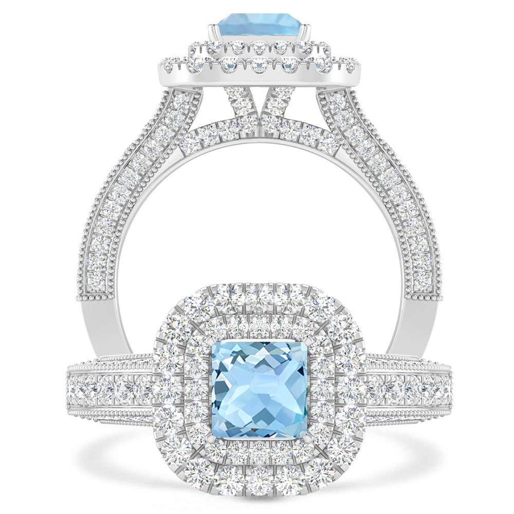 White Gold - Aquamarine