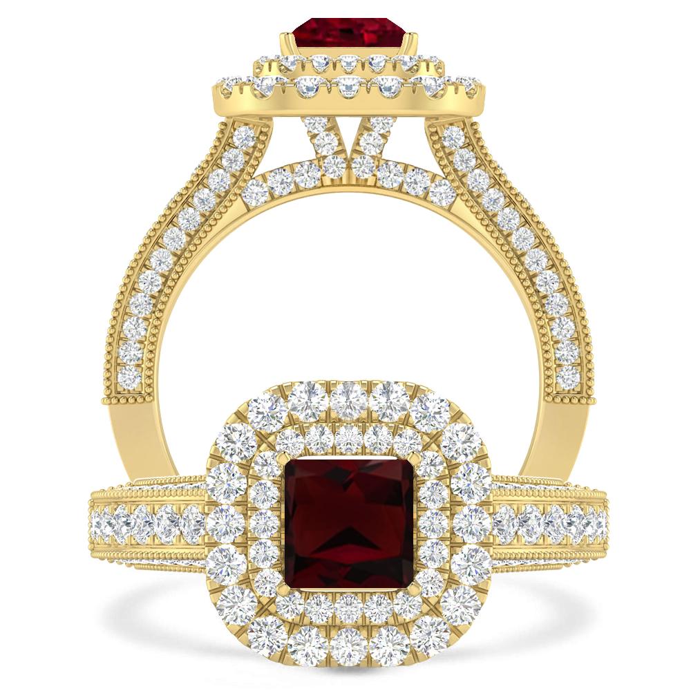 Yellow Gold - Garnet