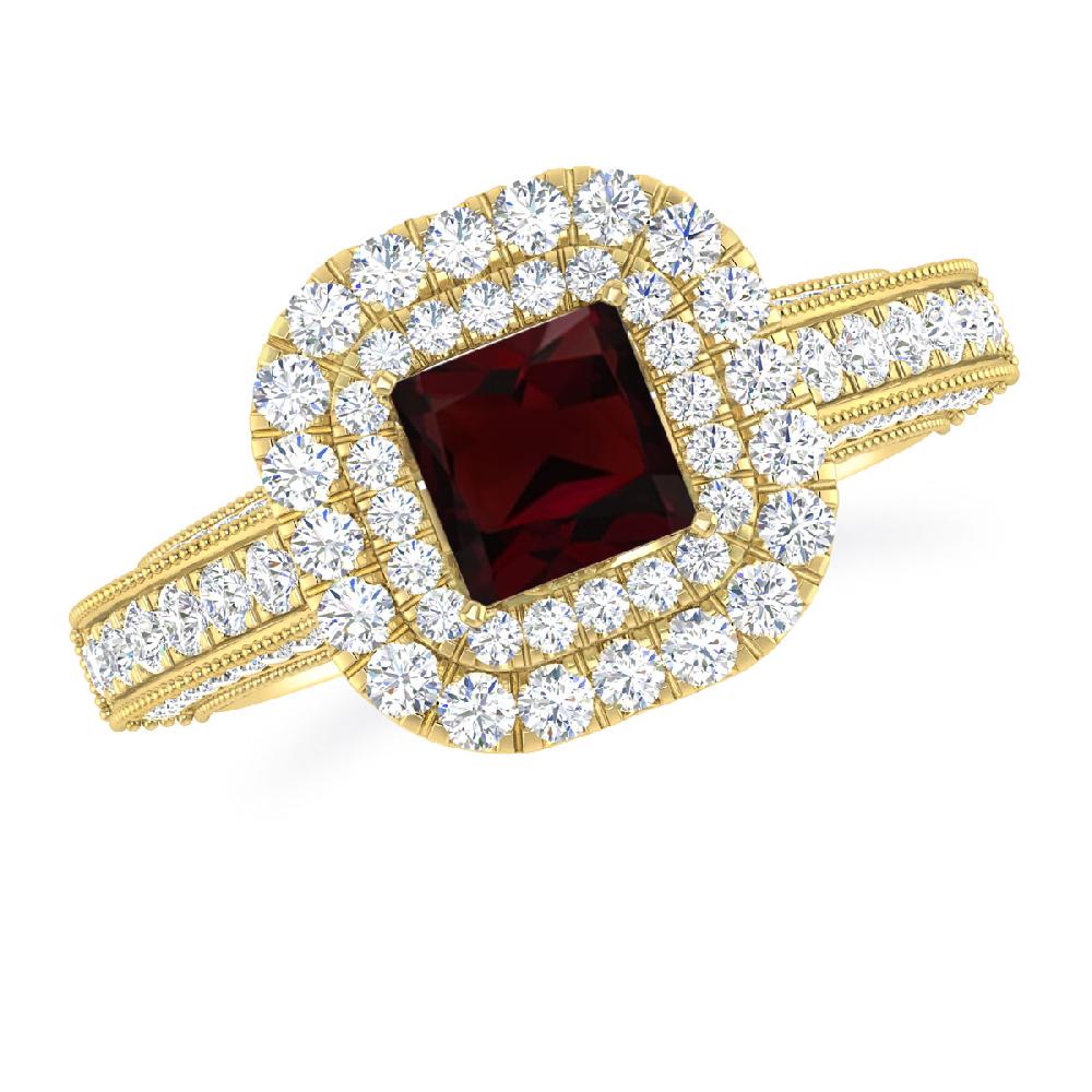 Yellow Gold - Garnet