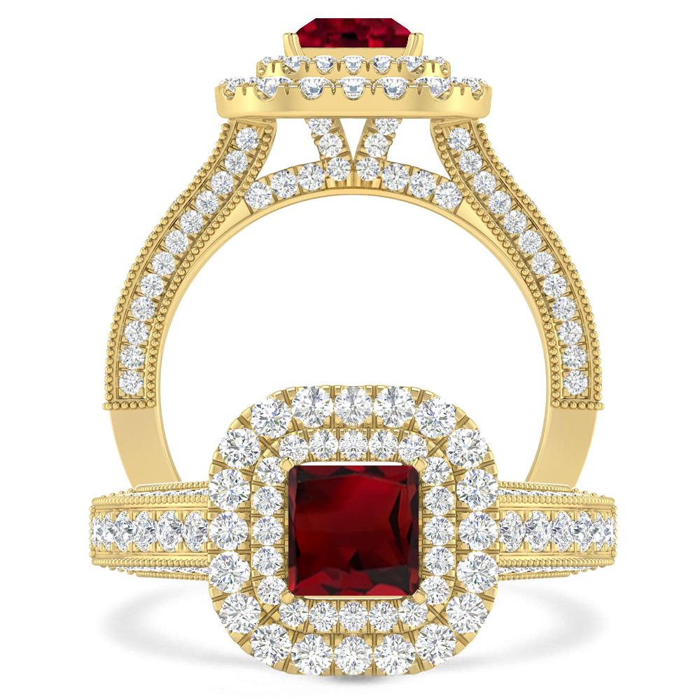 Yellow Gold - Garnet