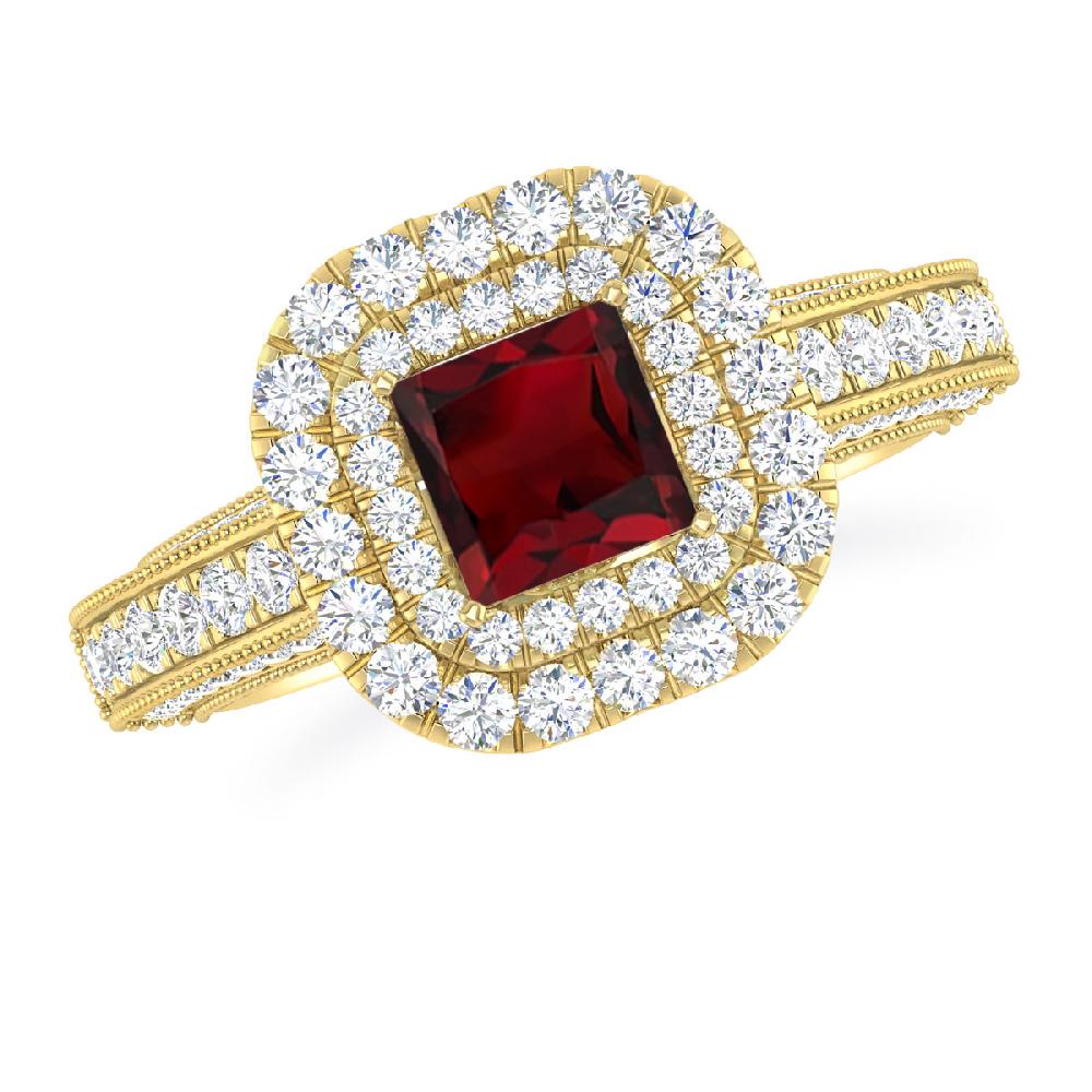 Yellow Gold - Garnet