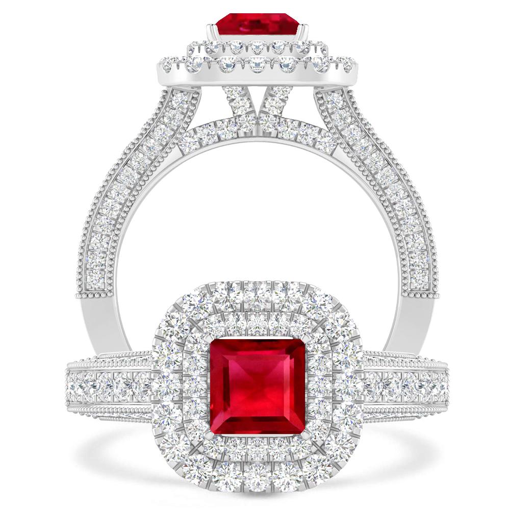 White Gold - Ruby