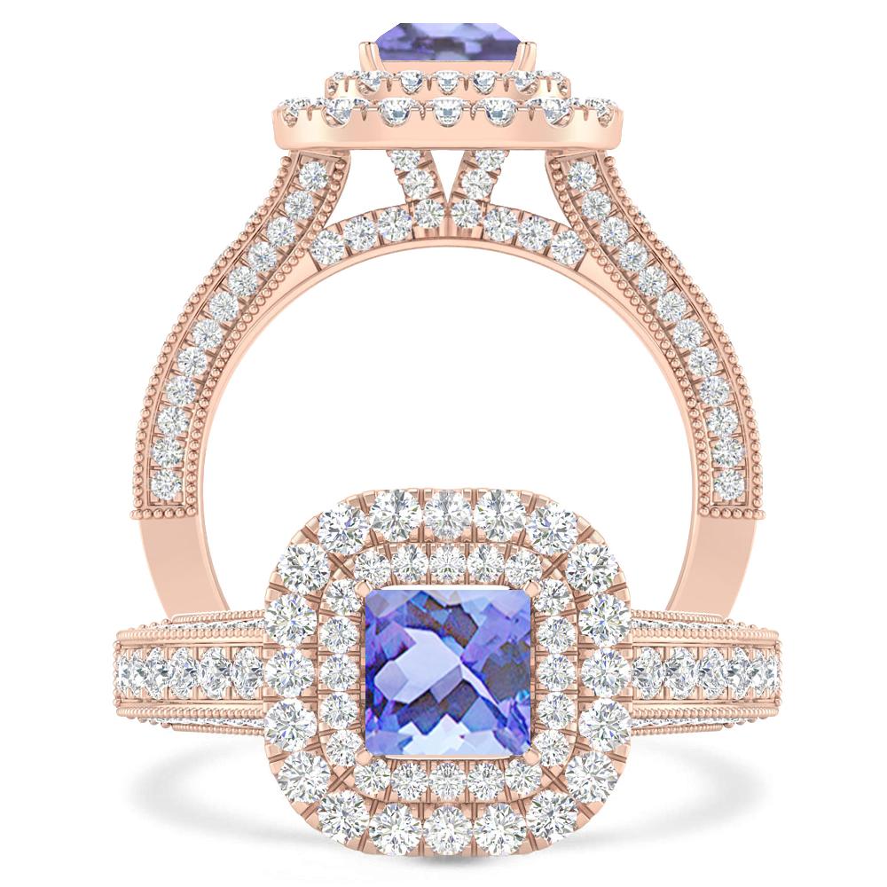 Rose Gold - Tanzanite