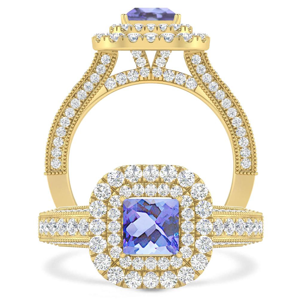 Yellow Gold - Tanzanite