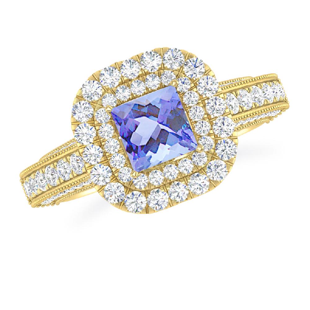 Yellow Gold - Tanzanite