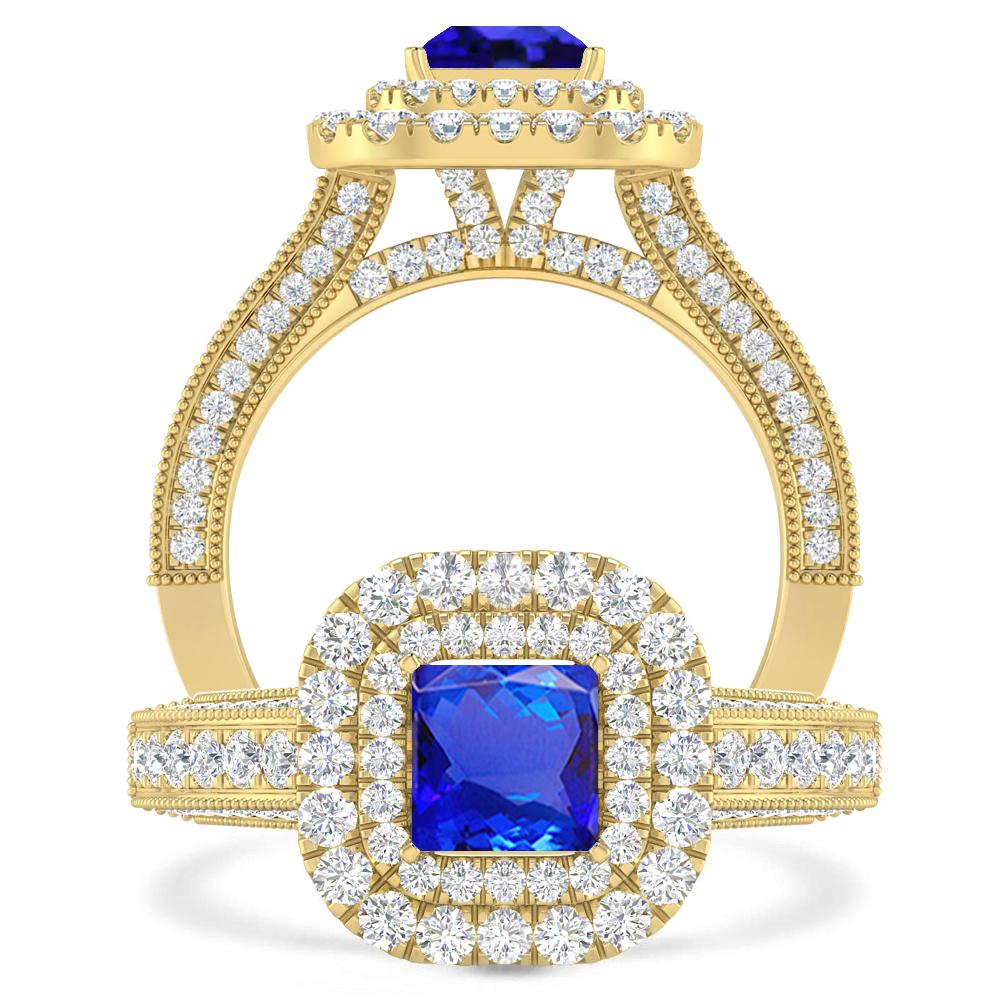 Yellow Gold - Tanzanite