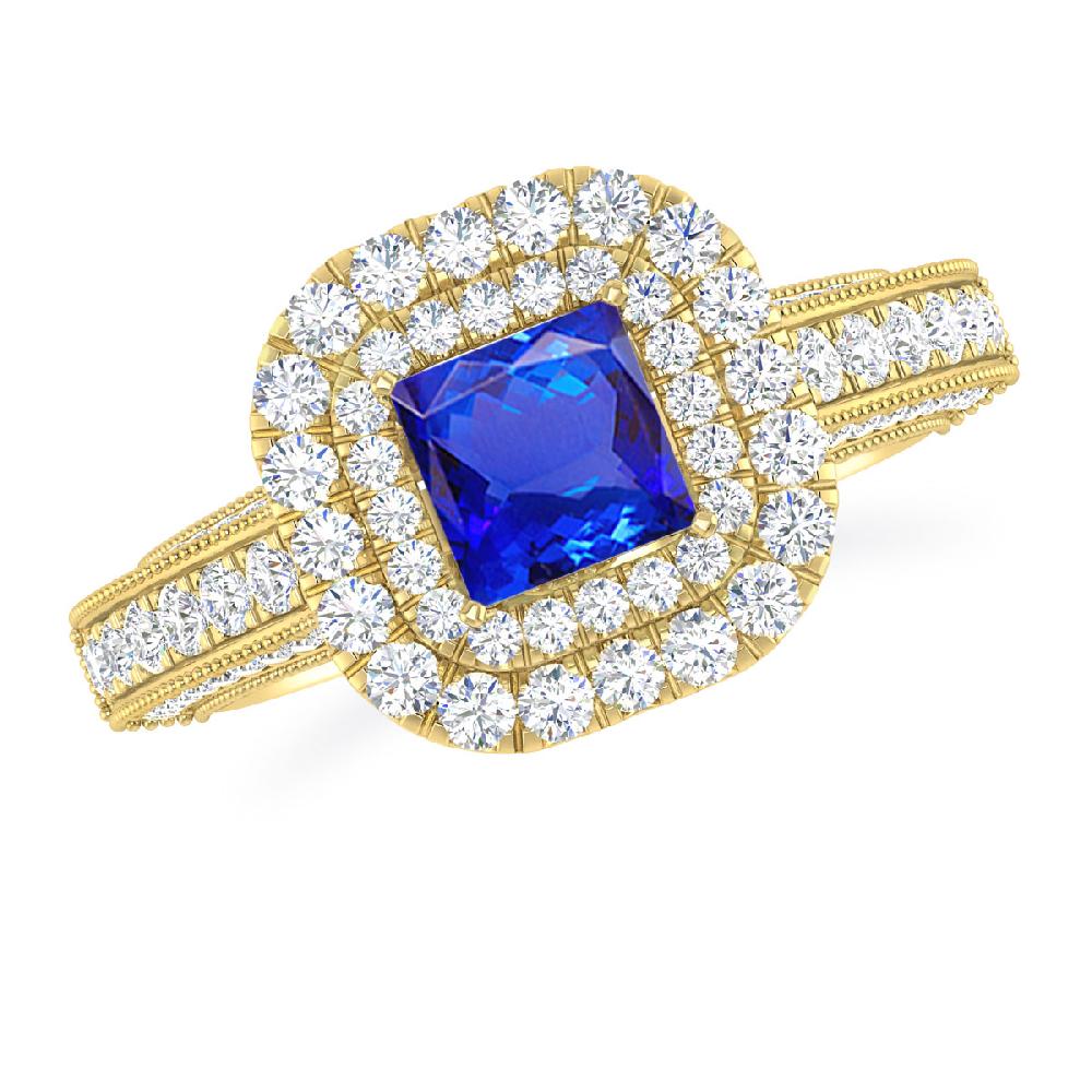 Yellow Gold - Tanzanite