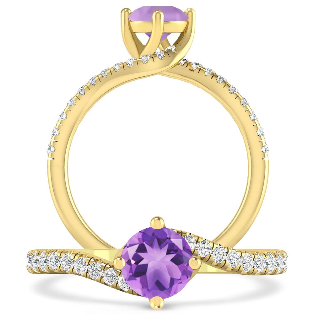 Yellow Gold - Amethyst