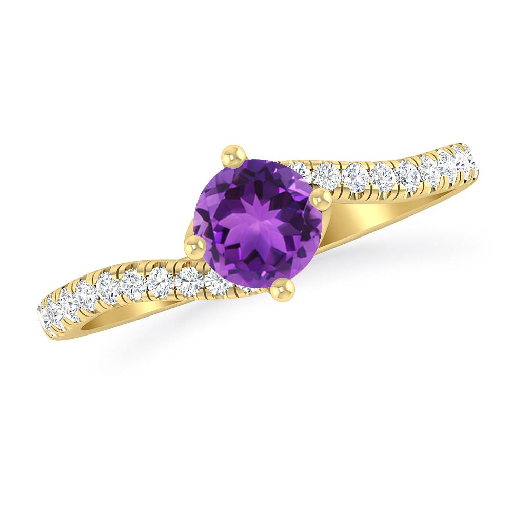 Yellow Gold - Amethyst