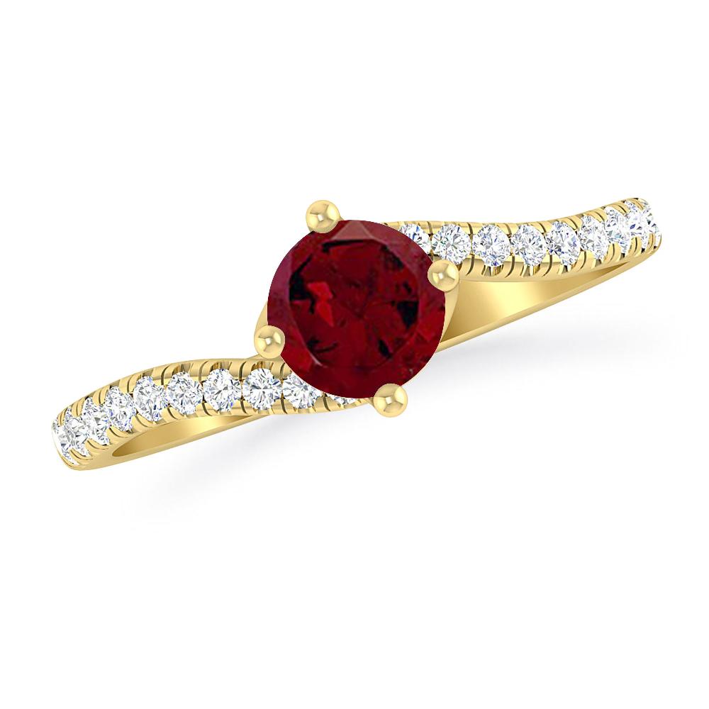 Yellow Gold - Garnet