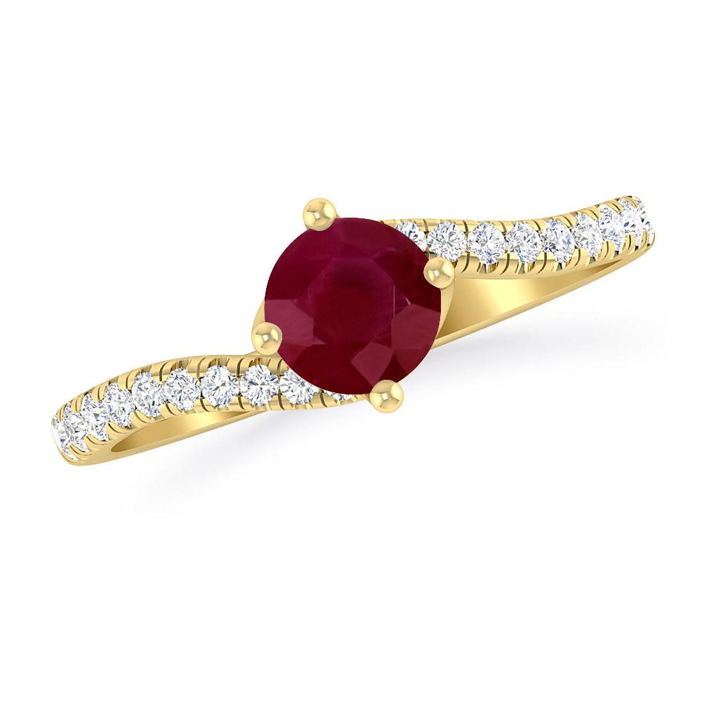 Yellow Gold - Ruby