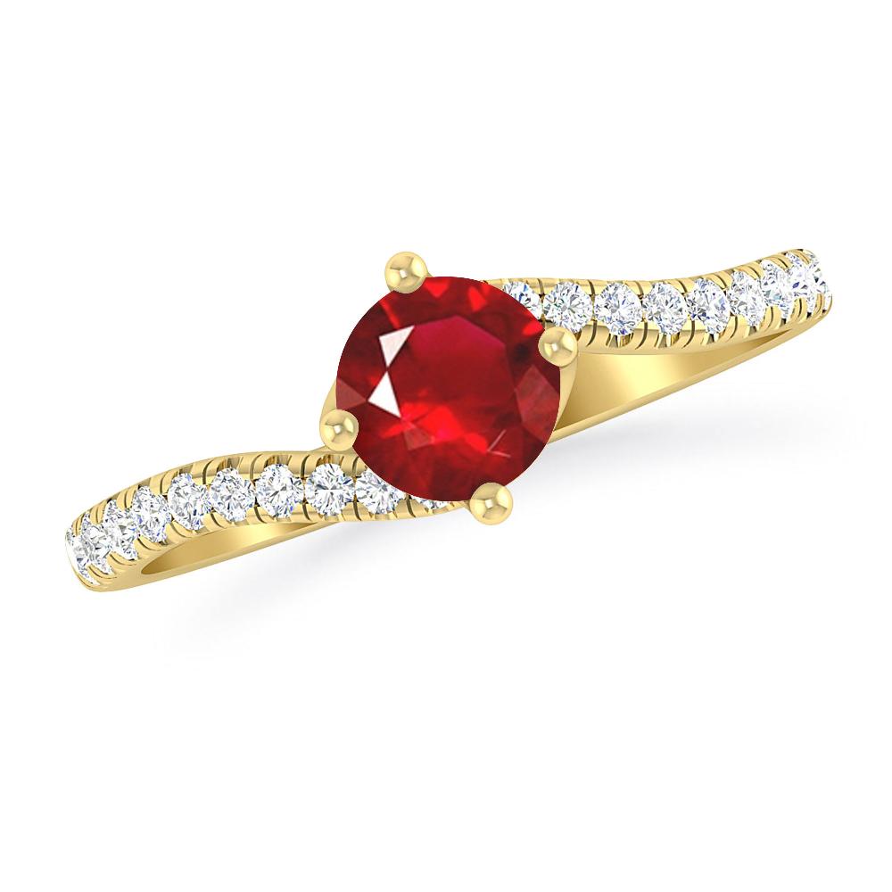 Yellow Gold - Ruby