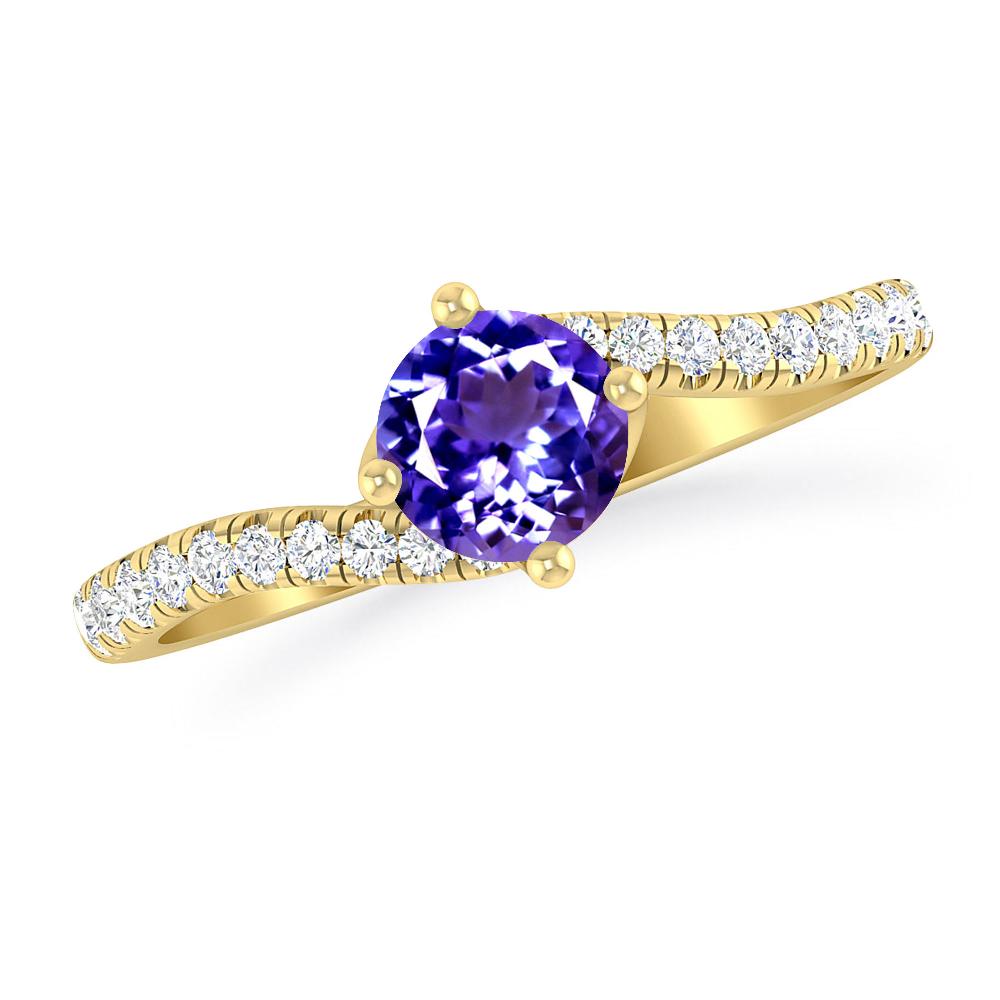 Yellow Gold - Tanzanite