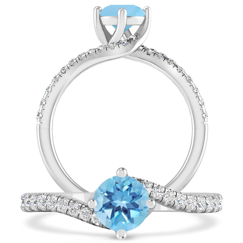 White Gold - Blue Topaz