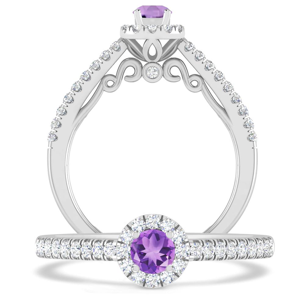 White Gold - Amethyst