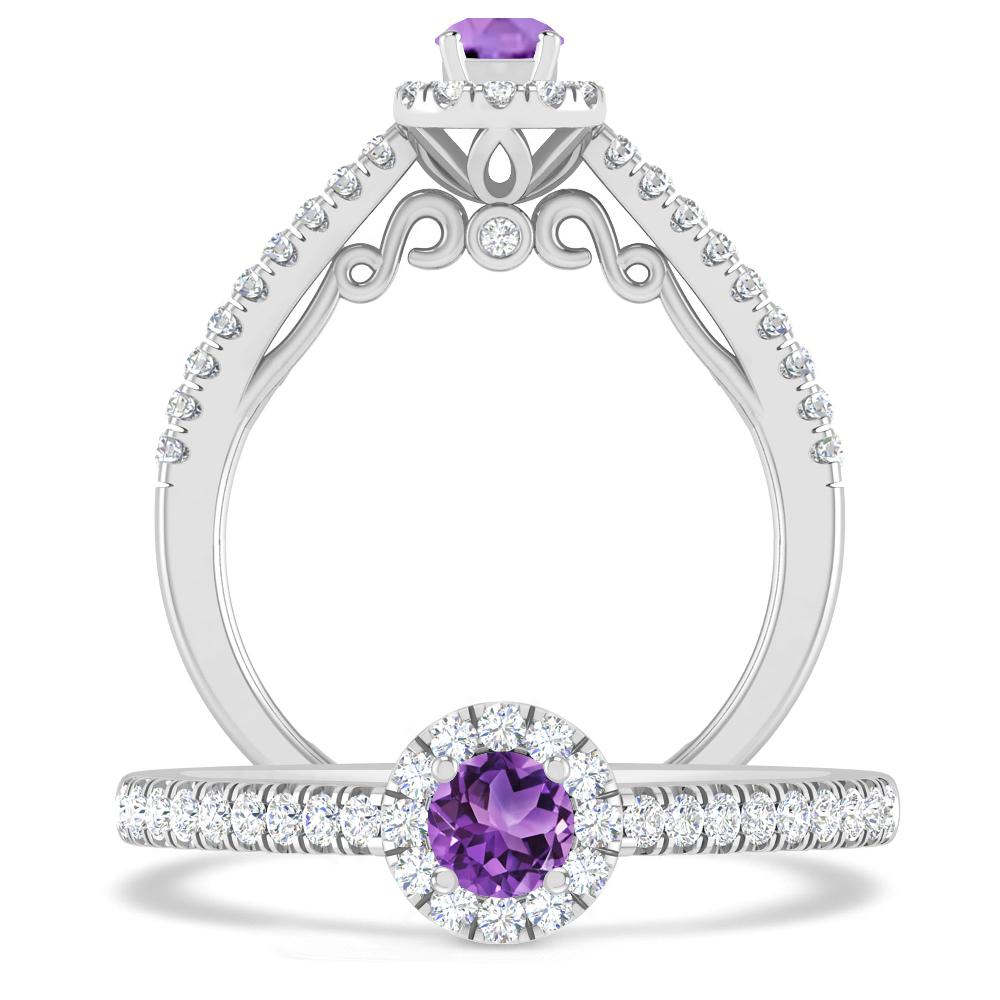 White Gold - Amethyst