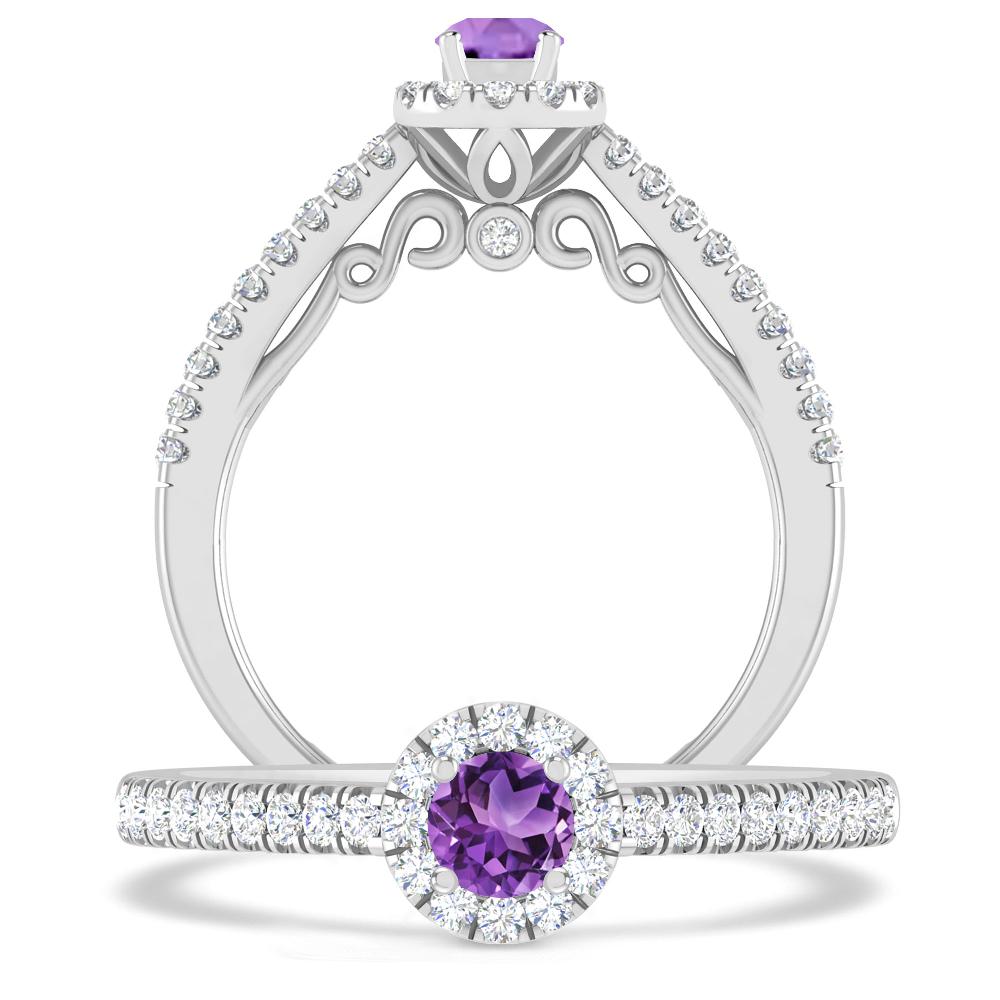 White Gold - Amethyst