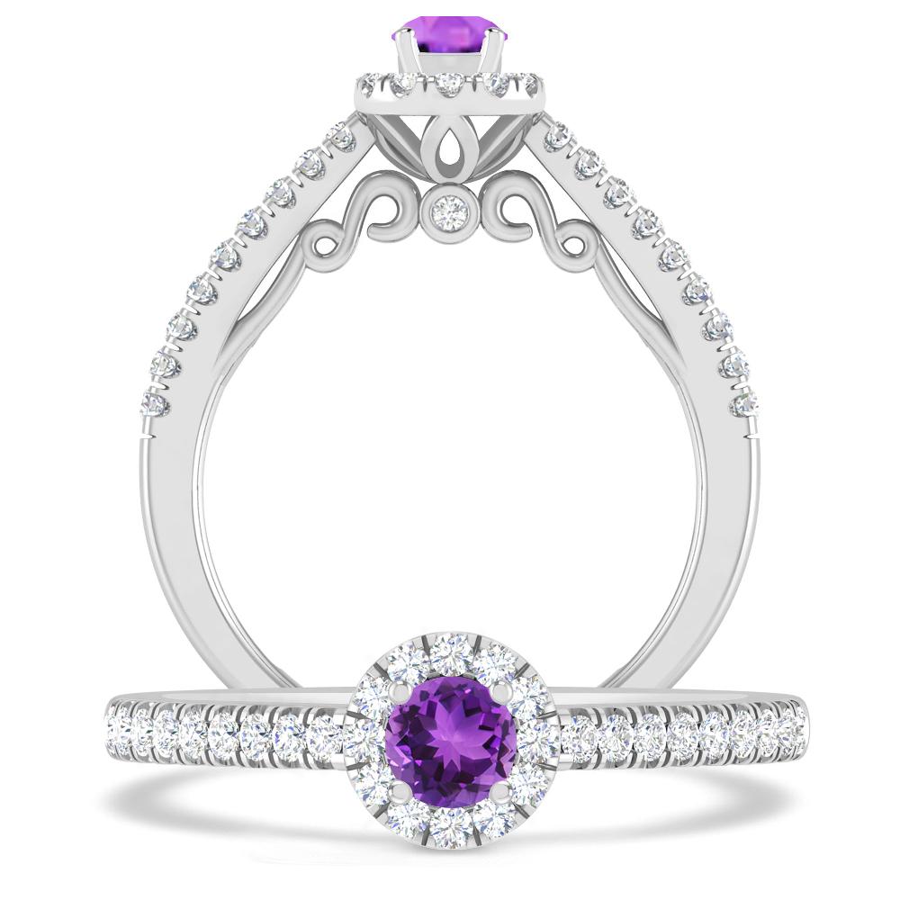 White Gold - Amethyst