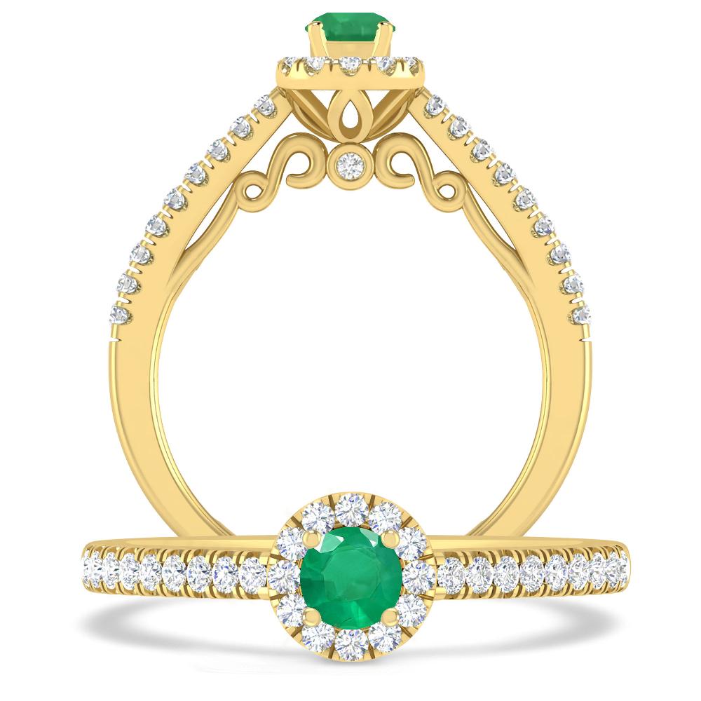 Yellow Gold - Emerald