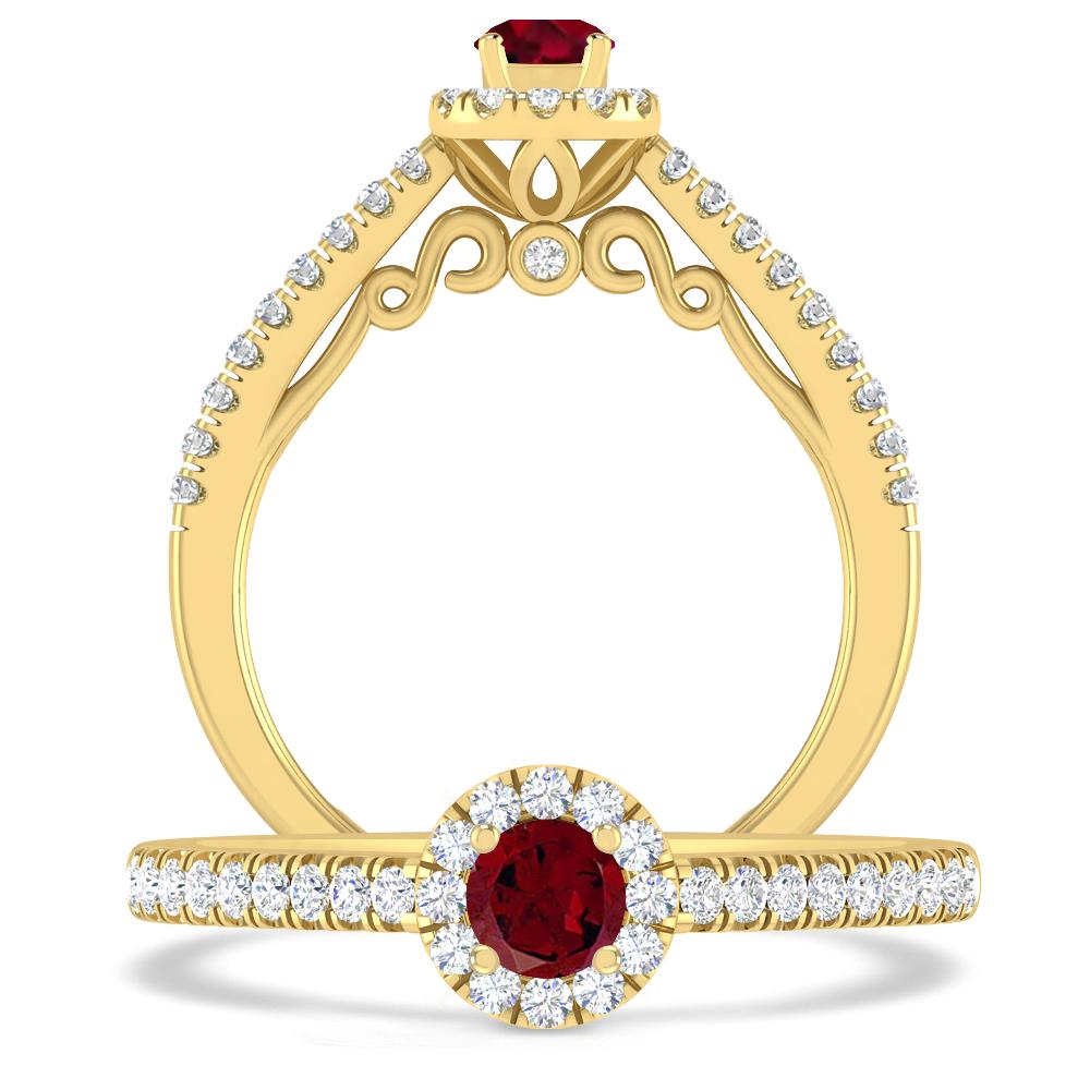 Yellow Gold - Garnet