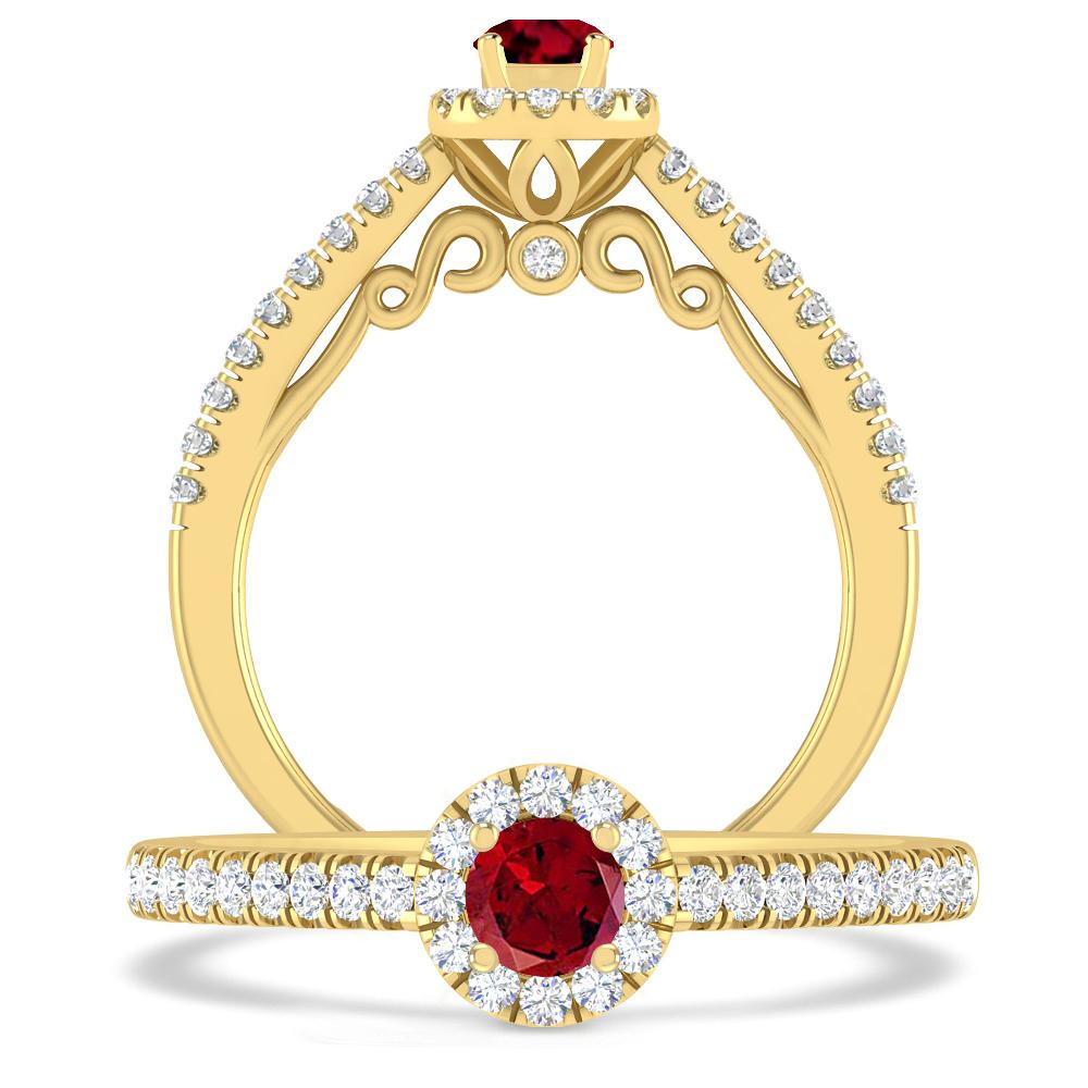 Yellow Gold - Garnet