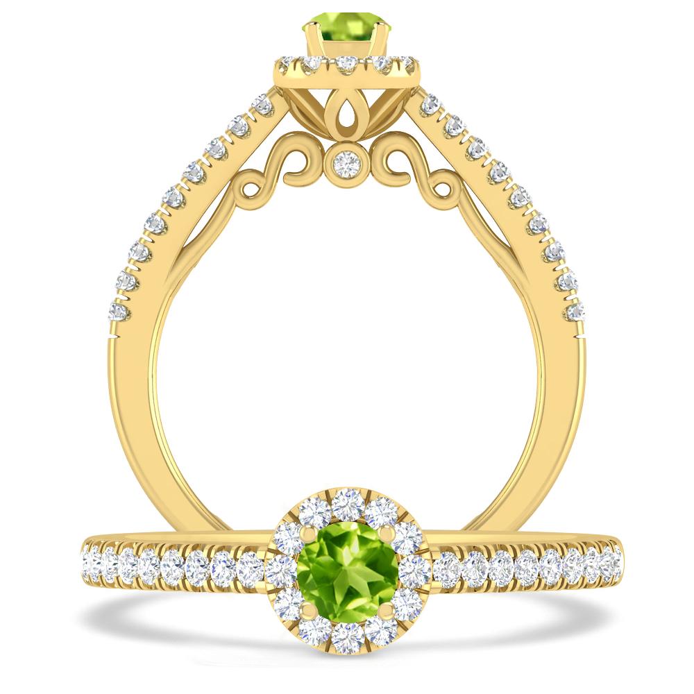 Yellow Gold - Peridot