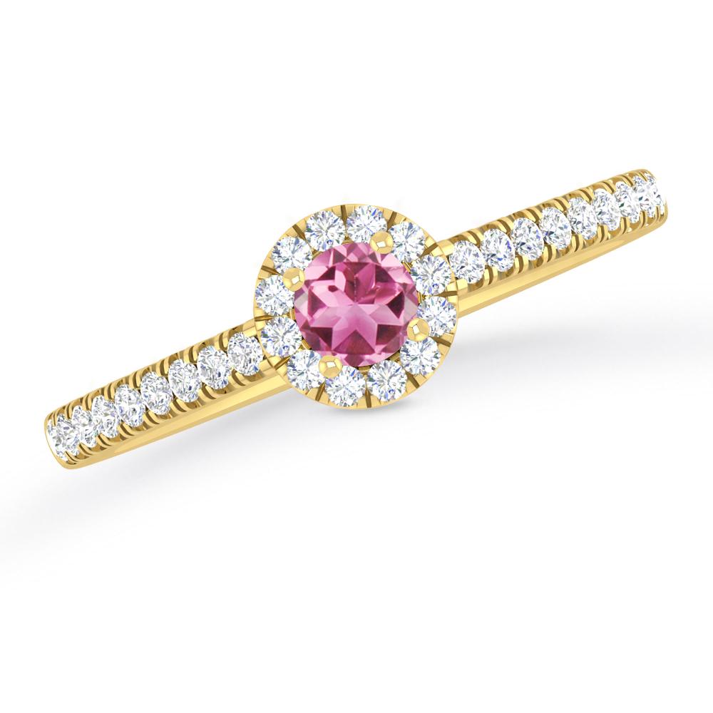 Yellow Gold - Pink Tourmaline