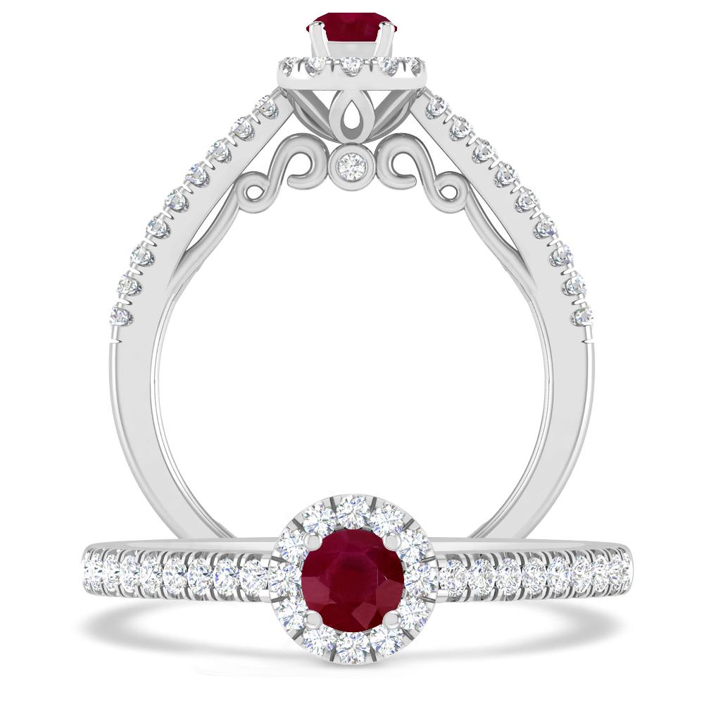 White Gold - Ruby