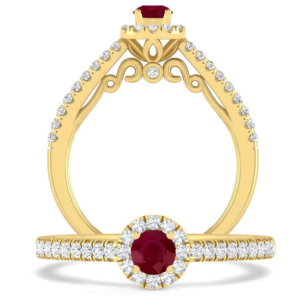 Yellow Gold - Ruby