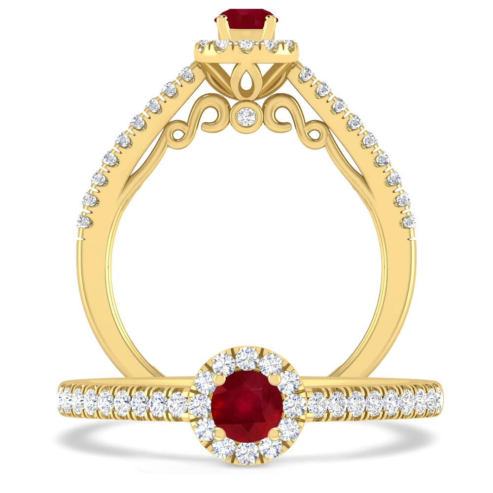 Yellow Gold - Ruby