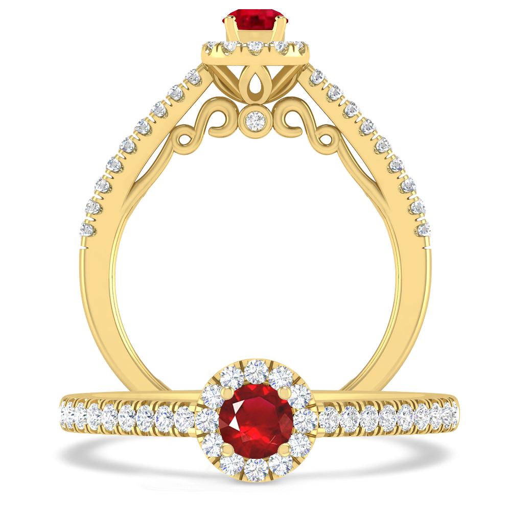 Yellow Gold - Ruby