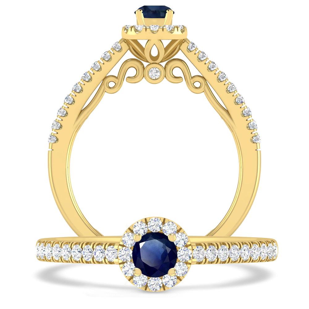 Yellow Gold - Sapphire