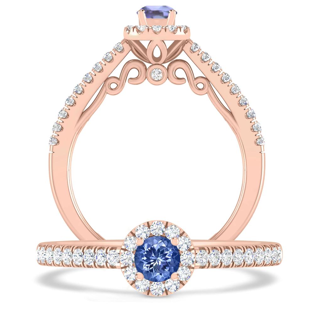 Rose Gold - Tanzanite