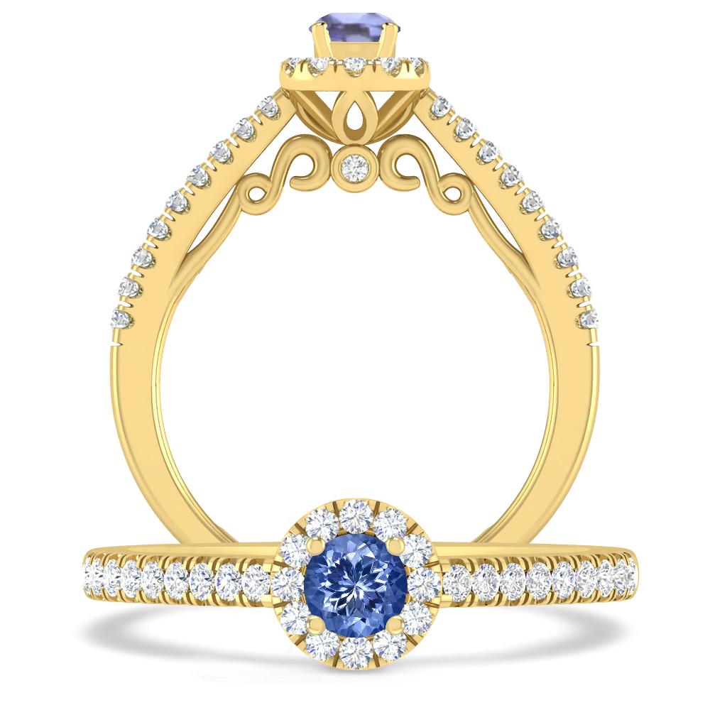 Yellow Gold - Tanzanite