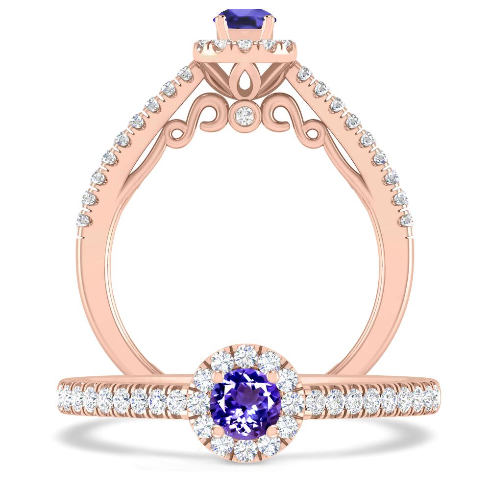 Rose Gold - Tanzanite