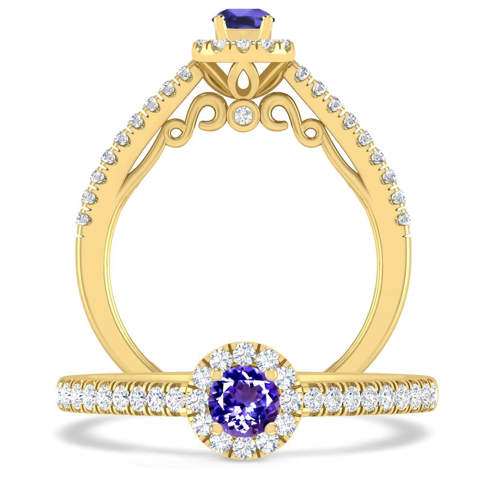 Yellow Gold - Tanzanite