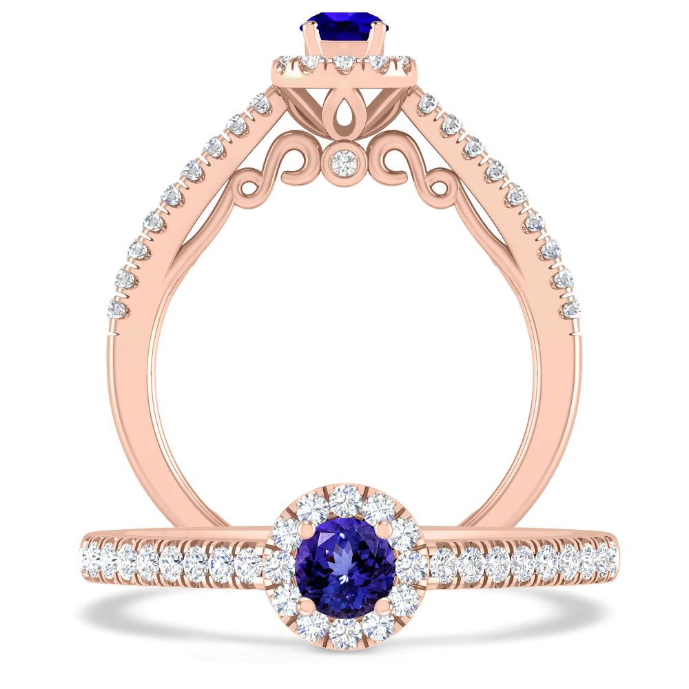 Rose Gold - Tanzanite