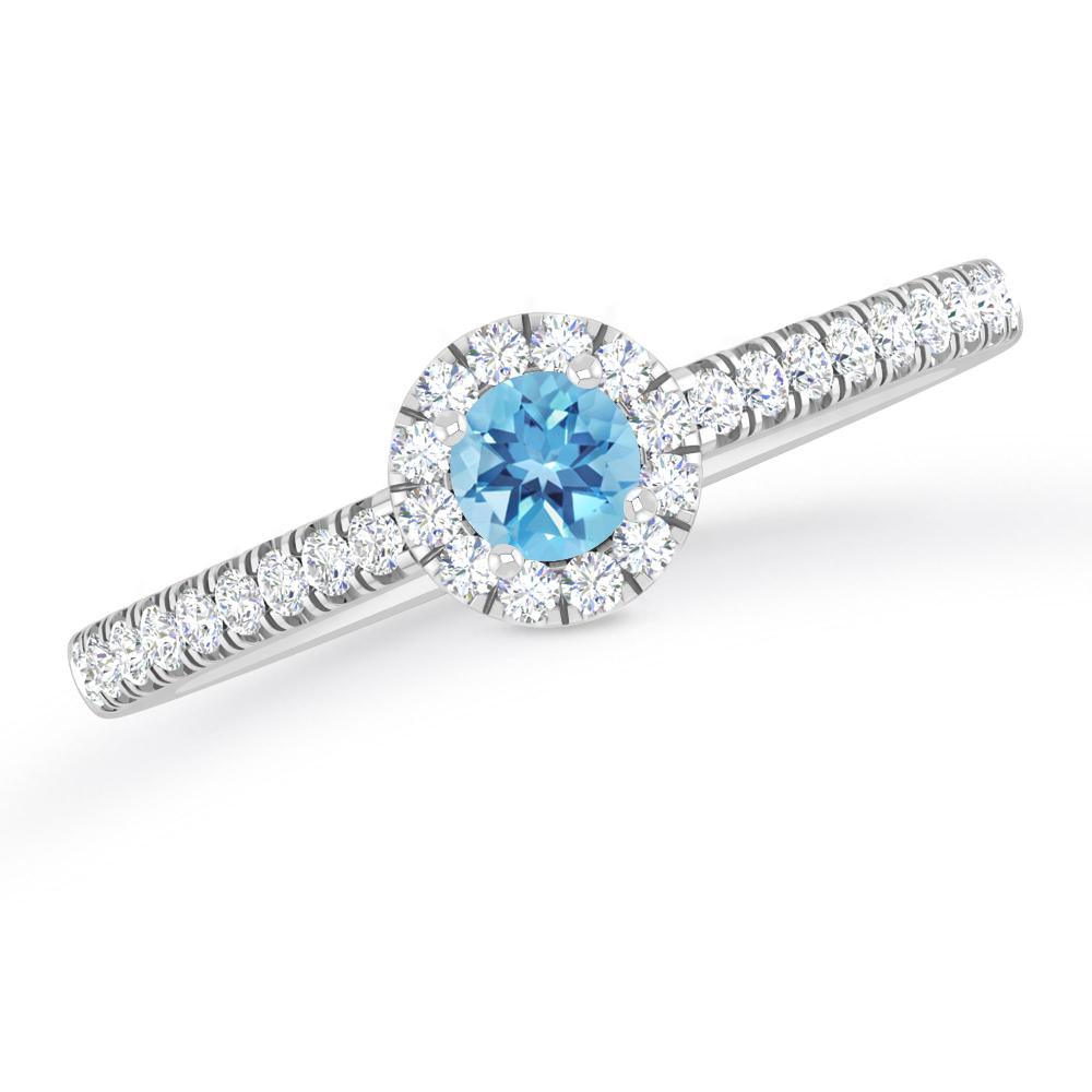 White Gold - Blue Topaz