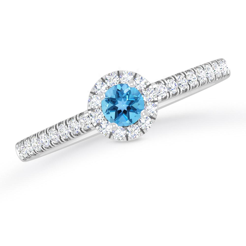 White Gold - Blue Topaz