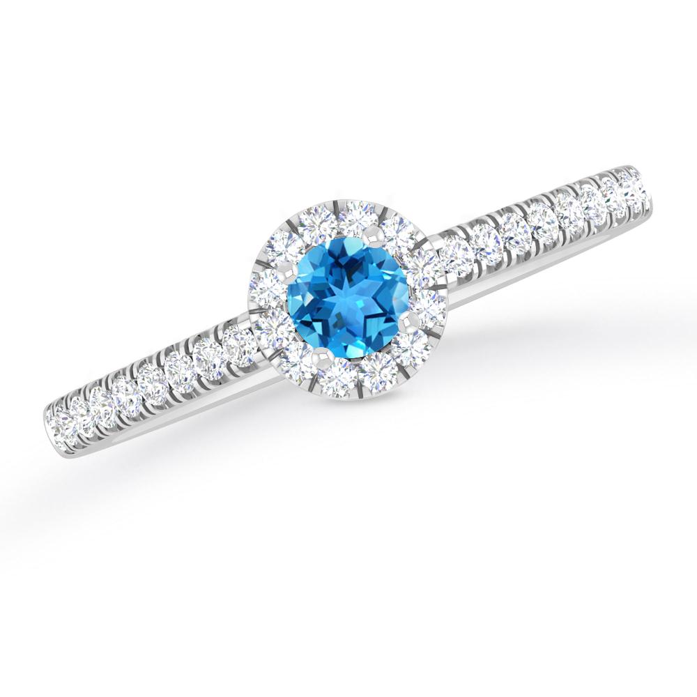 White Gold - Blue Topaz