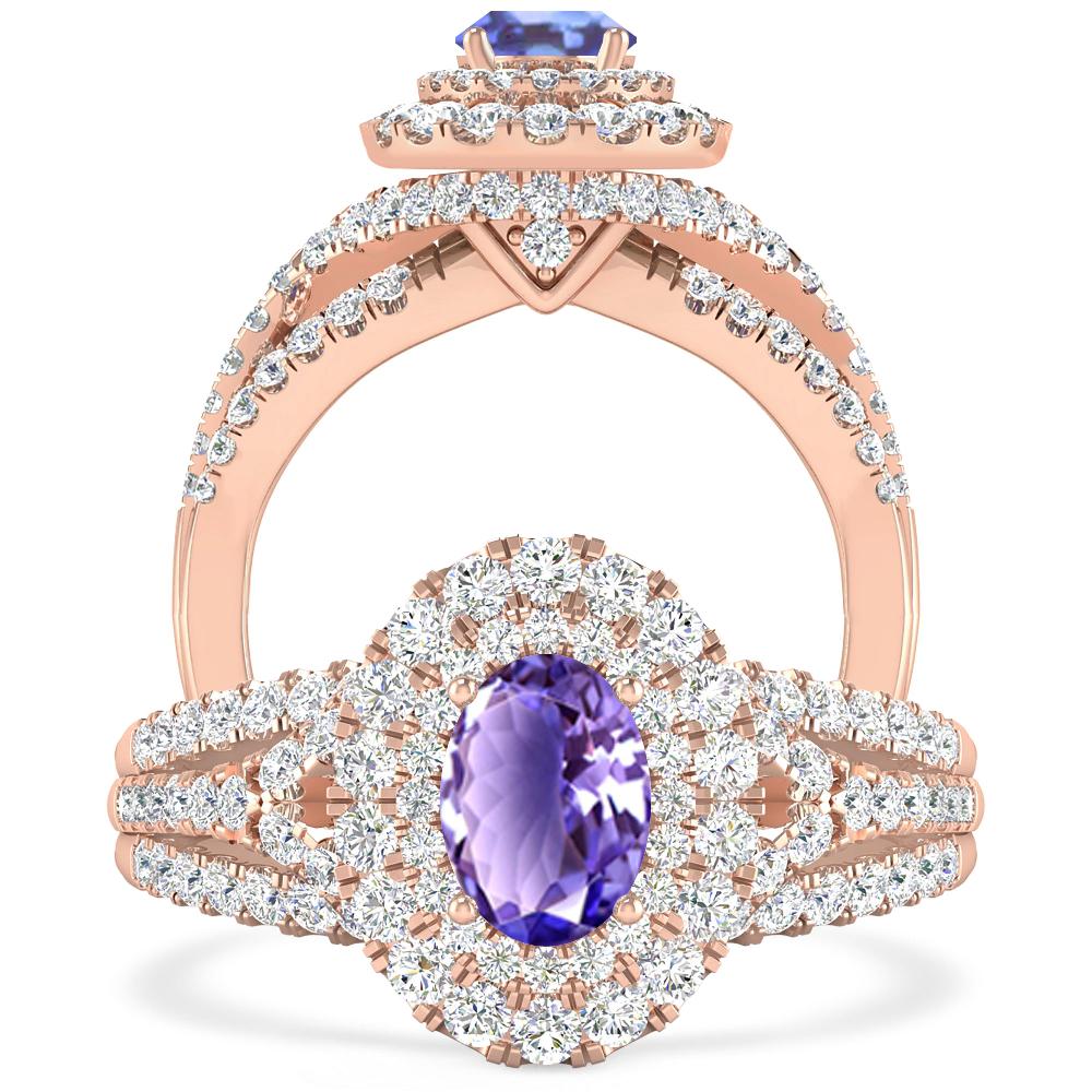 Rose Gold - Tanzanite